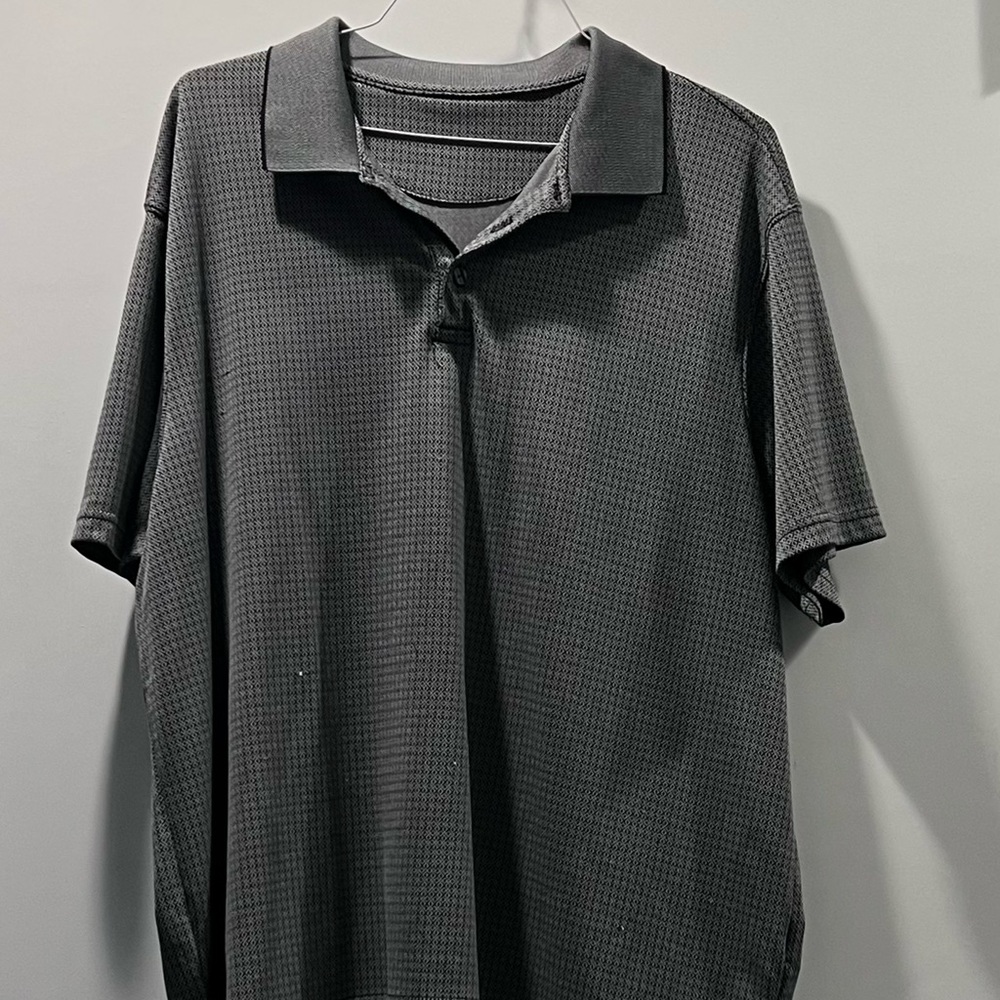 Men’s XXL Steel Gray Polyester Polo Shirt Like New